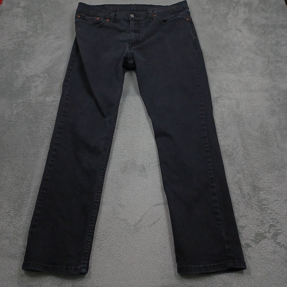 Levis 511 Jeans Mens 36x30 Black Denim Slim Fit Distressed Pockets Cotton